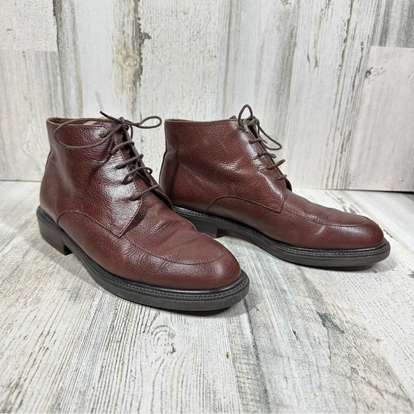 Eddie Bauer Brown Leather Lace-Up Ankle Boots #1330 - Picture 7 of 13